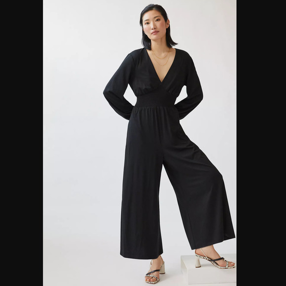 Anthropologie Hutch Wide-Leg V-Neck Jumpsuit - New Medium - Picture 2 of 5